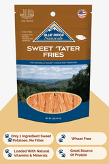 Front of Blue Ridge Naturals Sweet Potato Fries dog treats