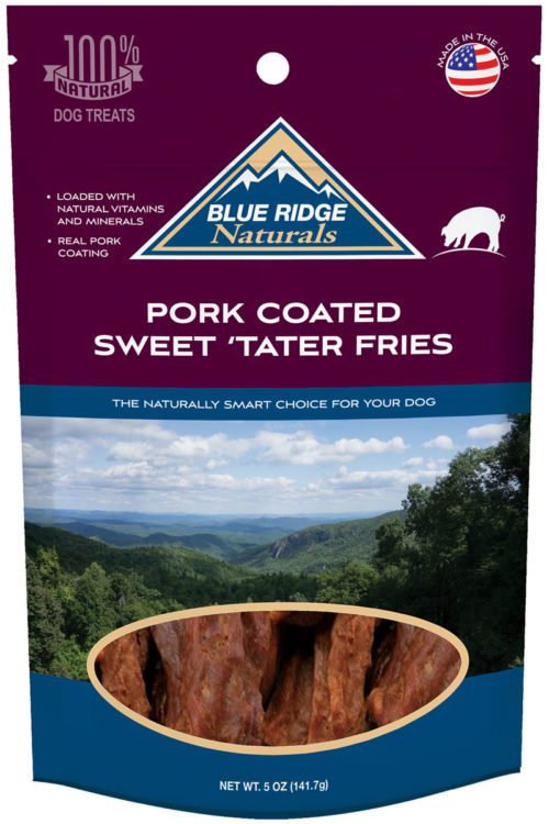 Front of Blue Ridge Naturals Pork Coated Sweet 'Tater Fries.