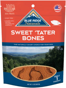 Front of Blue Ridge Naturals Sweet 'Tater Bones package.