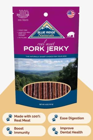 Front of Blue Ridge Naturals Pork Coated Sweet Potato Fries dog treats